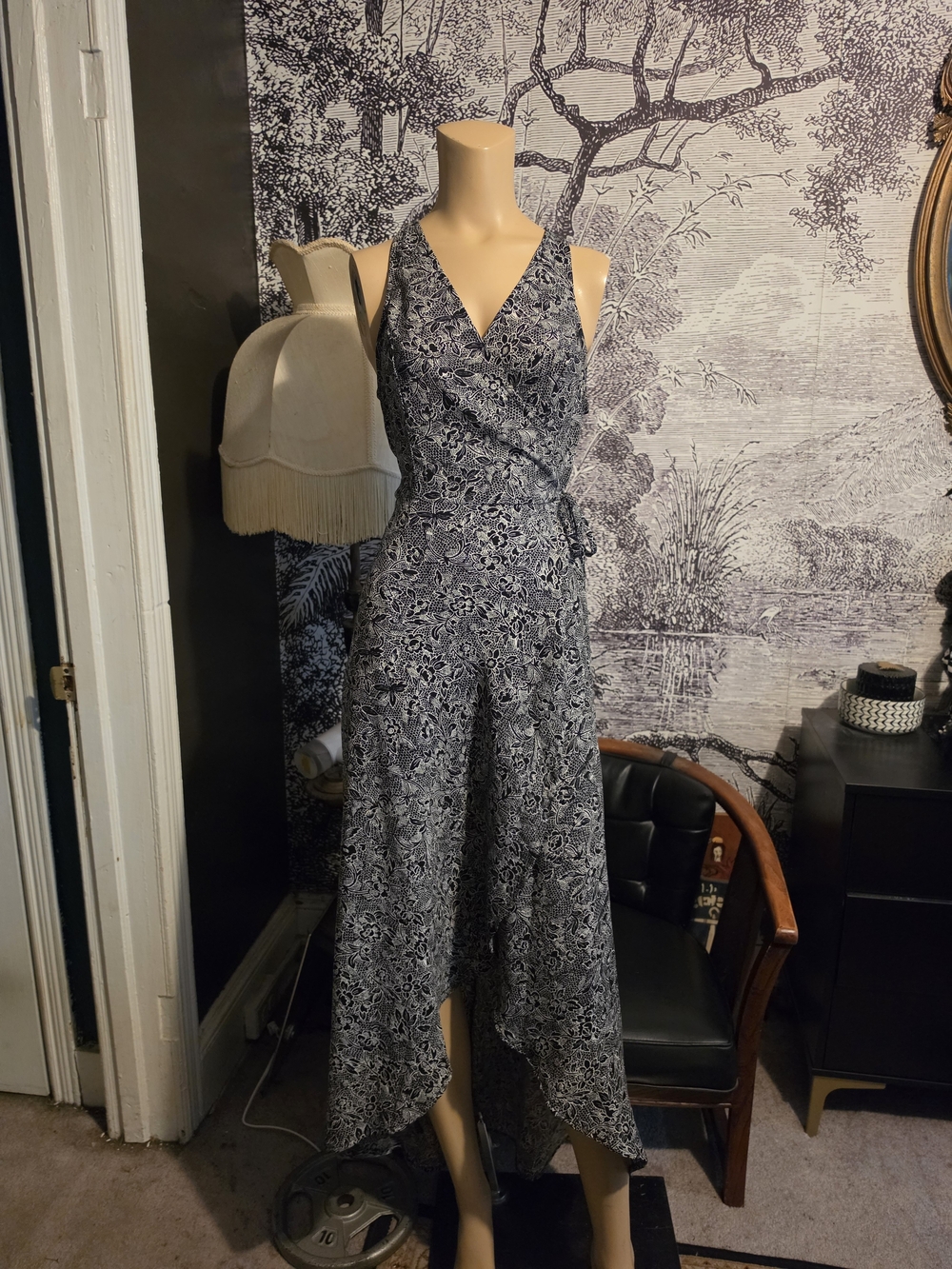 Abercrombie & Fitch Floral High-Low Wrap Dress NWOT Small